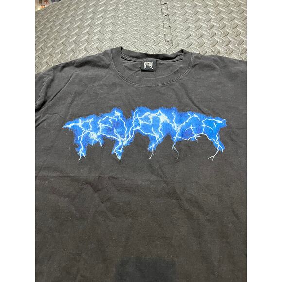 Revenge Men’s Anarchy Lightening Blue Logo T-Shirt Size XL - Picture 3 of 8